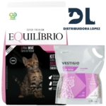 Equilibrio Gato Kitten 7.5kg + Arena Vestigio 8kg