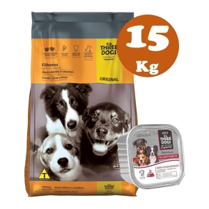 Trhee Dogs Cachorro Premium Especial 15 Kg + Obsequio