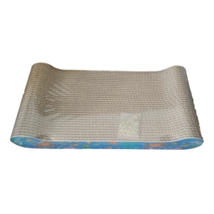 Rascador Para Gato Forma De Sillon ( Marino ) + Yerba Gatera