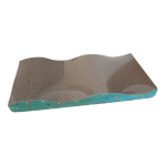 Rascador Para Gato En Forma De Onda (azul) + Yerba Gatera