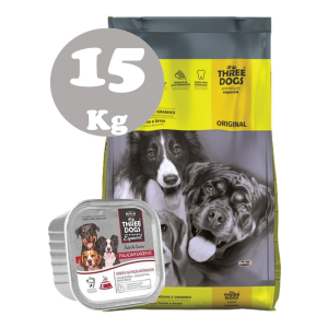 Trhee Dogs Adulto Premium Especial 15 Kg + Obsequio
