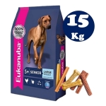 Eukanuba Senior +5 Razas Grandes 15kg + Snack
