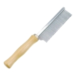 Peine De Metal Para Perro / Mango De Madera