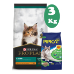Pro Plan Kitten 3 Kg + Sanitario Aglomerante 4 Kg