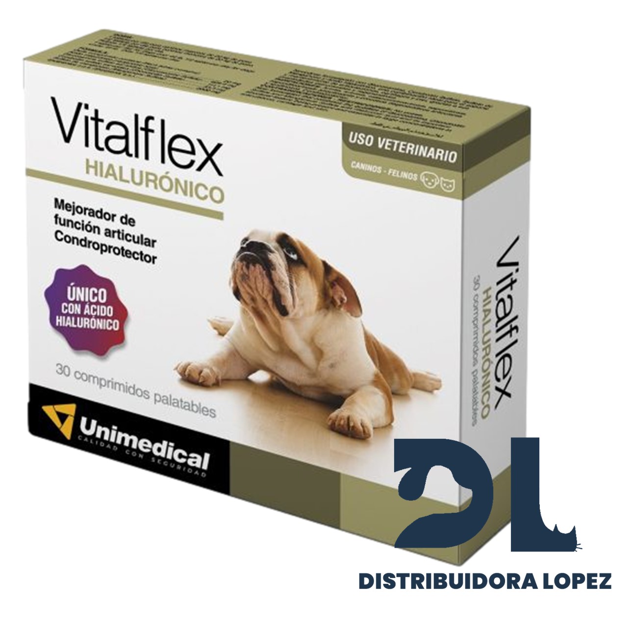 vitalflex Vitalflex Hyaluronic Condoprotector 30 Comprimidos - Imagen 1