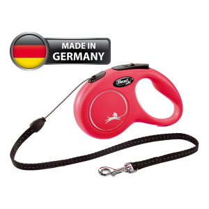 Correa Retractil Flexi N.classic M Cordon 5mts Max20 Kg Rojo