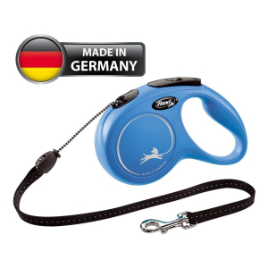Correa Retractil Flexi N.classic M Cordon 5mts Max20 Kg Azul