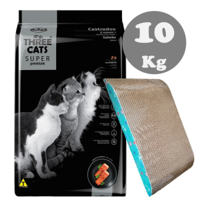 Three Cats Castrado Salmon Super Premium 10 Kg + Obsequio