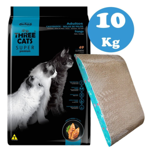 Three Cats Castrado Bola De Pelo Super Premium 10 Kg +regalo