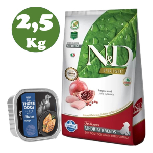 Farmina N&d Prime Grain Free Cachorro Mediana 2,5kg + Regalo