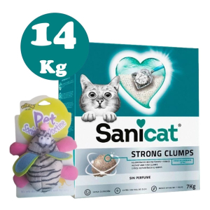 Arena Sanitaria Aglomerante Para Gatos Sanicat 14kg + Regalo