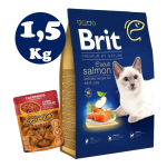 Brit Premium Gato Adulto Salmon 1,5kg + Regalo