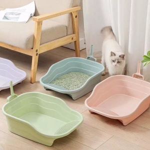 Bandeja Sanitaria Con Escalon Para Gato 48x35x15 + Palita