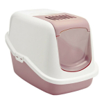 Arenero Nestor Grande Gato Cubierto Con Tapa 56x39x38 Cm Color Rosa