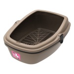 Bandeja Sanitaria Mediana Para Gato Wc Furba 47x37x18/3 En 1 Color Dorado