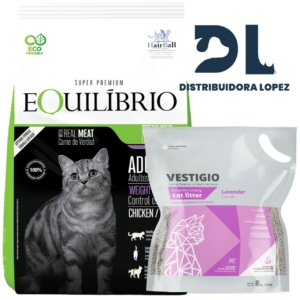 Equilibrio Gato Castrado 7,5 Kg + Arena Vestigio 8kg