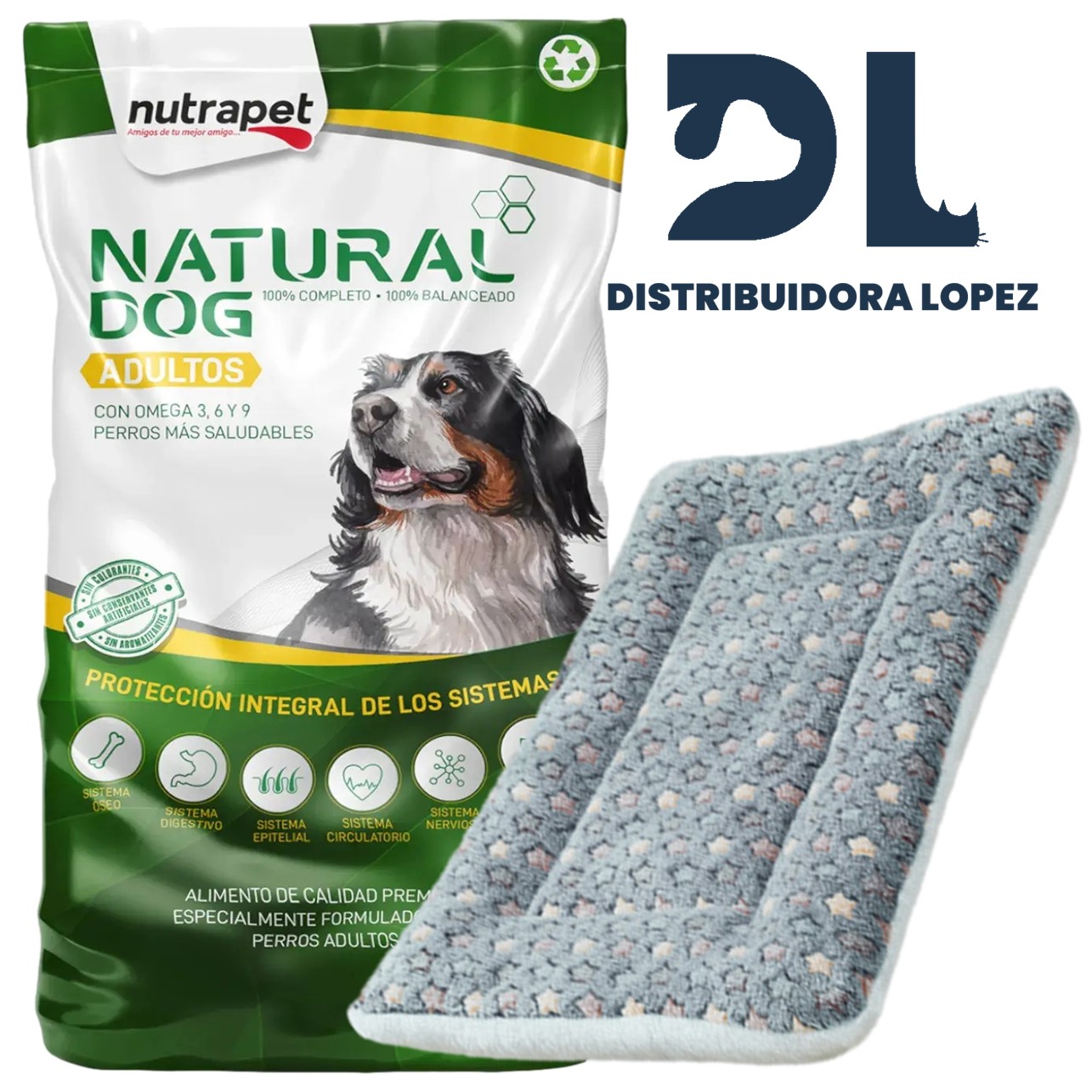 natural camita Natural Dog Adulto 22 Kg + Cama - Imagen 1