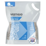 Arena sanitaria aglomerante para gatos Vestigio 8kg sin aroma