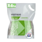 Arena sanitaria aglomerante para gatos Vestigio 24kg aroma coco&lima