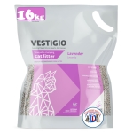 Arena sanitaria aglomerante para gatos Vestigio 16kg aroma lavanda