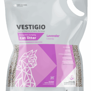 Arena sanitaria aglomerante para gatos Vestigio 4kg aroma lavanda